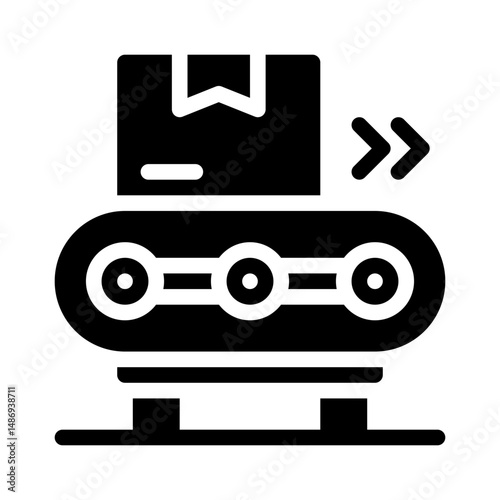 conveyor belt glyph icon