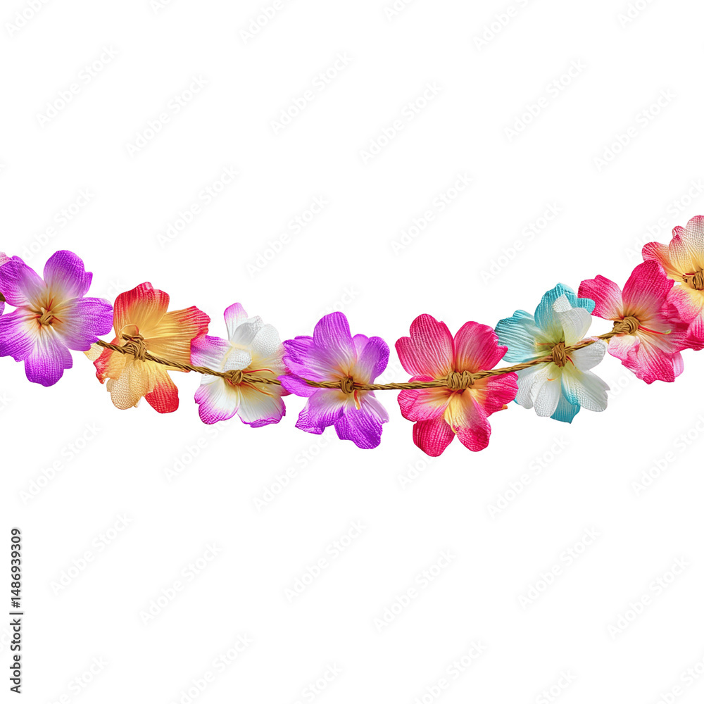 Obraz premium Vibrant Multicolored Artificial Flower Garland