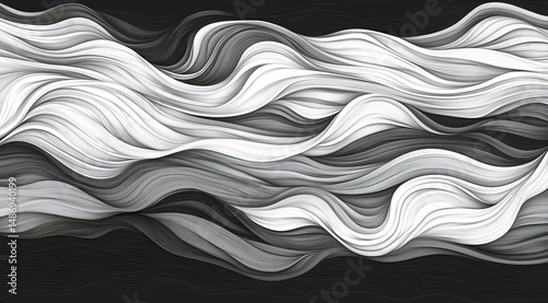 Abstract Monochrome Wave Pattern