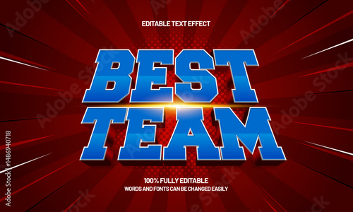 best team editable text effect with a team and sport text style