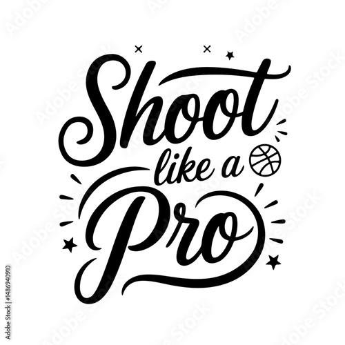 Shoot Like a Pro. Vector Design Isolated on White Background