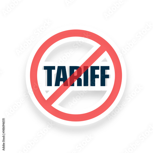 global trade tariff ban symbol design