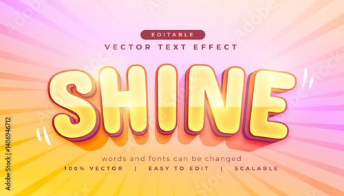 3d style shine editable text effect style