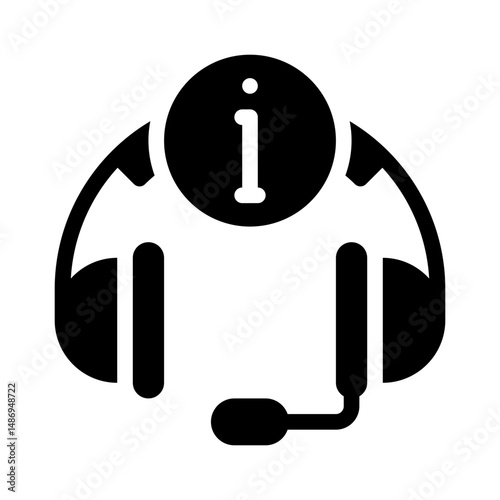 headset glyph icon