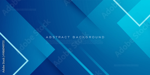 Abstract blue overlap square background. Simple and trendy shapes overlap papercut pattern design. Eps10 vector