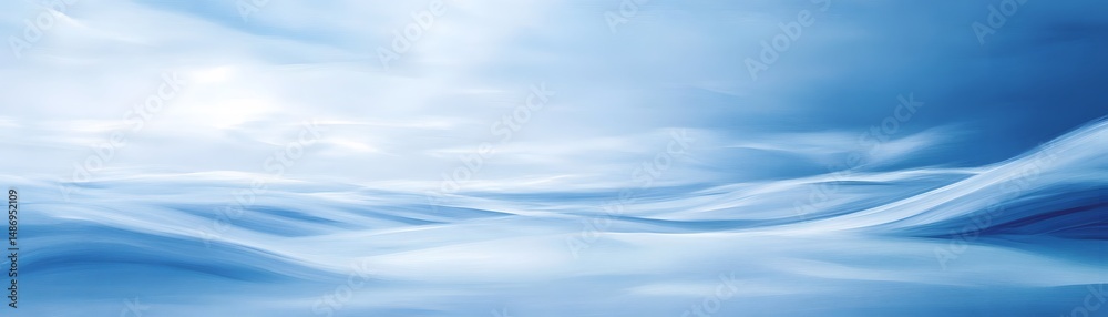 Naklejka premium Misty, winter landscape digital art piece