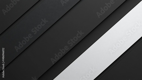 Abstract Diagonal Black and White Stripes Background