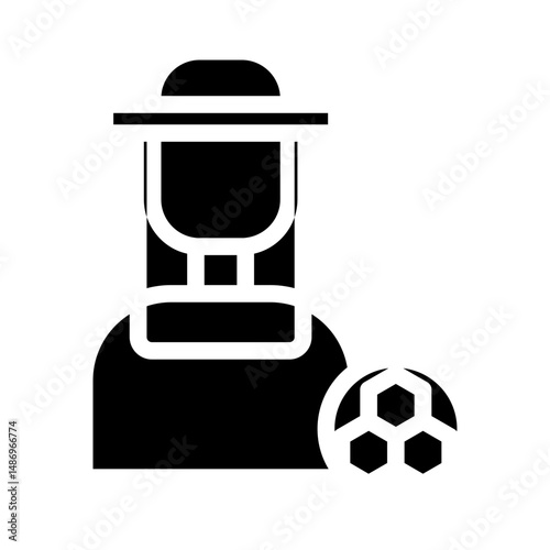 beekeeper glyph icon