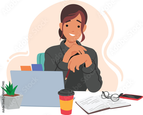A student studying