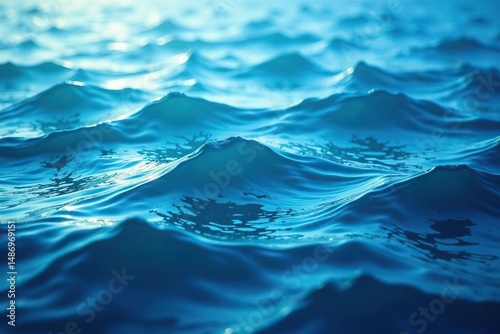 Interlacing ocean-like waves, calming blue hues, organic, home