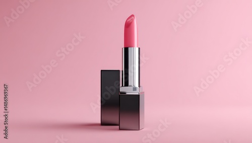 3D lipstick mockup with an open area to place your custom branding or logos.