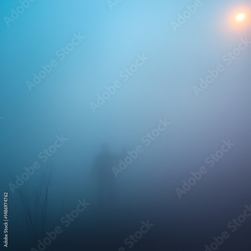 Death in the fog. Quickly passing life. The inevitability of death