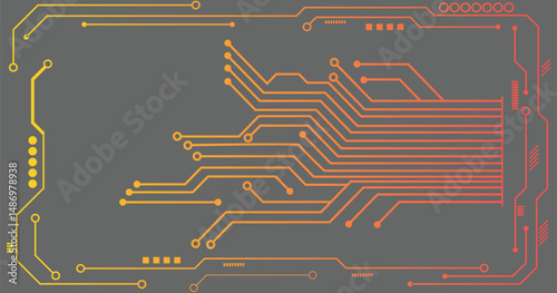 Carta da parati Futuristic circuit board background texture
