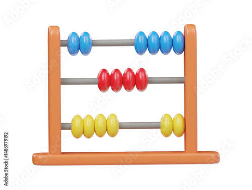 Abacus icon 3d render