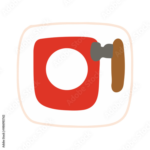firefighter equipment element stock design. doodles, flat design.fireman protection uniform firefighting firemen gear red helmet flasher hose extinguisher icon vector illustration of equipment of fire
