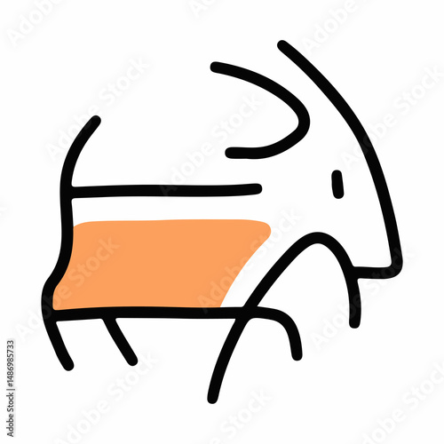illustrations of various animals with a coloured half theme