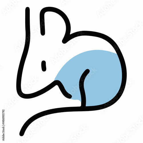 illustrations of various animals with a coloured half theme
