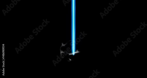 sky beam effect on black background