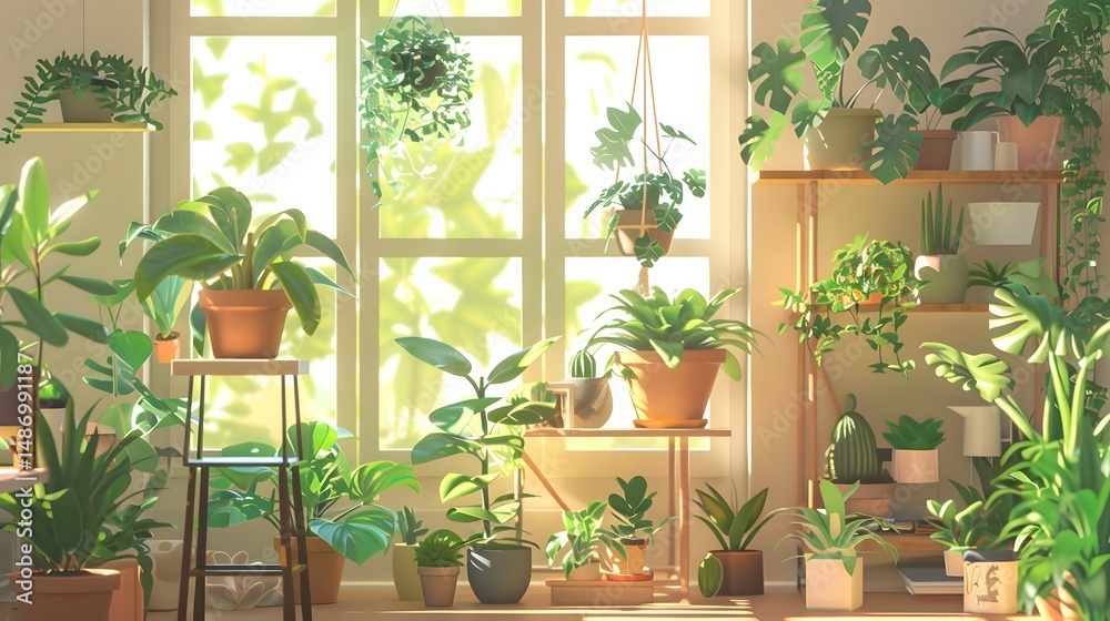 Fototapeta premium Houseplants Collection