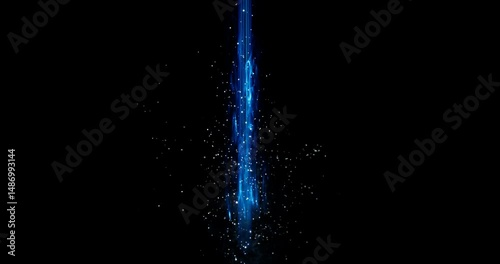 sky beam effect on black background