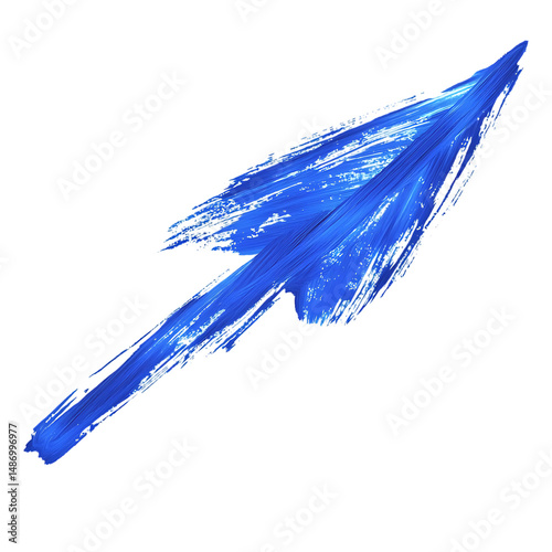 Artistic Arrow with Flowing Brush Strokes in Lumino Isolated on Transparent Background