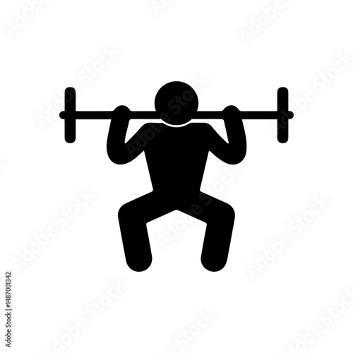 weightlifting glyph icon