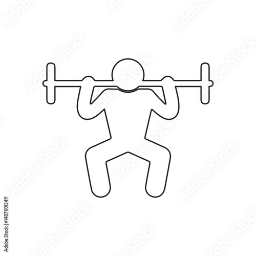 weightlifting line icon