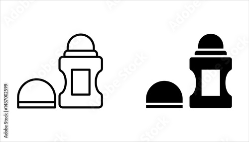 Deodorant icon set. Linear vector illustration from make up collection on white background