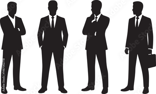 Professional Men Silhouettes Vector Pack