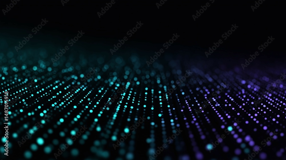 Abstract background with blue and purple lights forming a network or matrix. Abstract background with blue and purple lights forming a network or matrix.