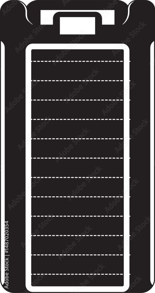 Obraz premium Top view silhouette of a treadmill. Ideal for fitness apps, gym equipment illustrations, health infographics, and workout or training-related user interface designs.