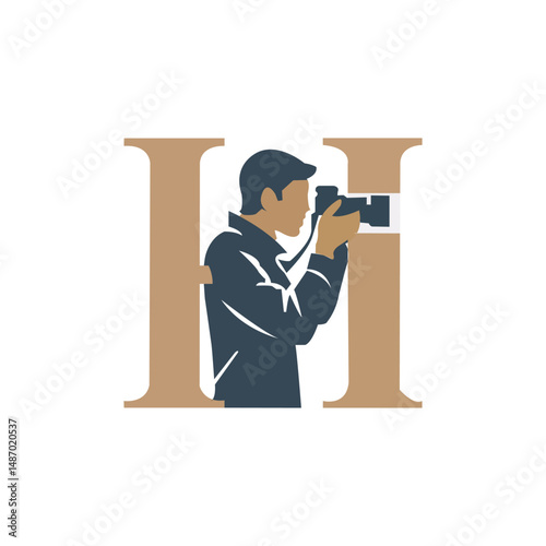 Professional Photographer with Camera Logo