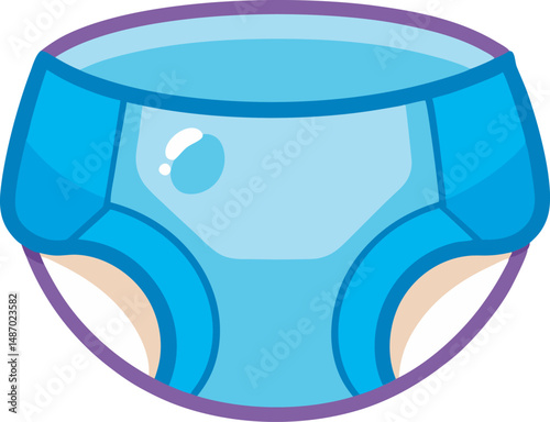 A colorful, high-quality diaper vector art illustration featuring detailed design elements, perfect for baby-related products, branding, or educational materials.