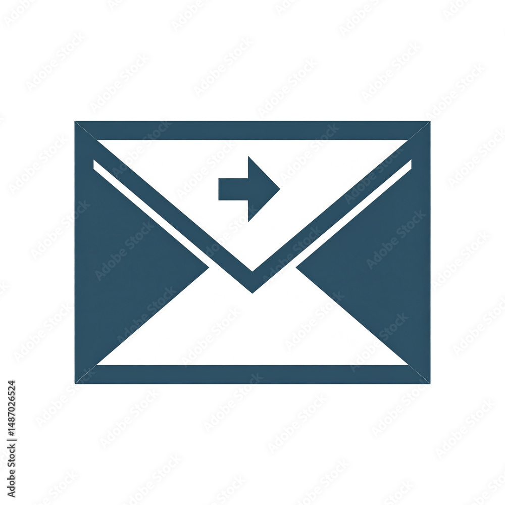 Naklejka premium Send Email Icon Modern Digital Communication Graphic