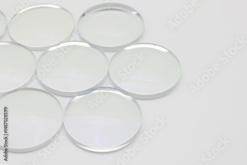 glass lenses glasses on white background 