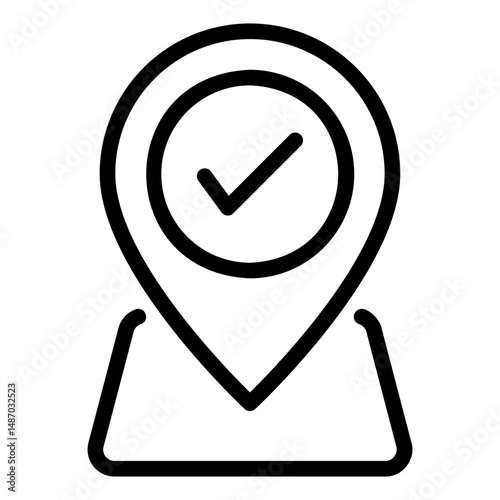 location confirmed Line Icon