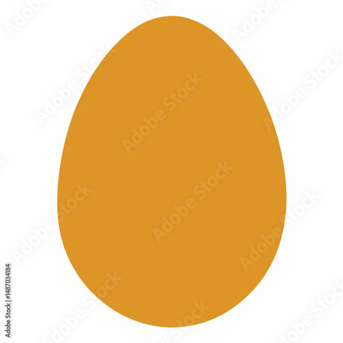 Golden egg icon vector on white background.