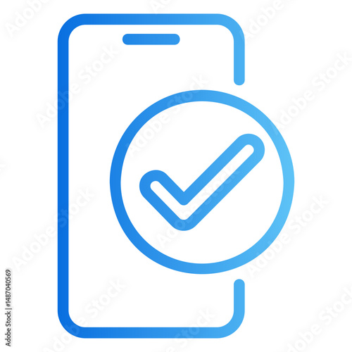 mobile verified Gradient icon