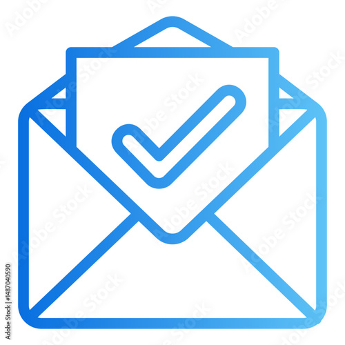 verified mail Gradient icon