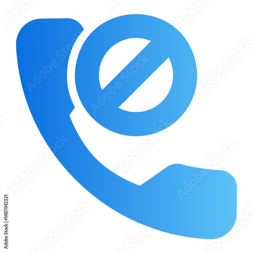 call blocked Gradient icon