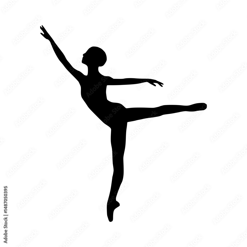 Obraz premium Silhouette Dancer - Ballet Pose