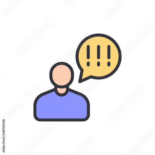 Person With Exclamation Marks Speech Bubble Showing Critical Thinking