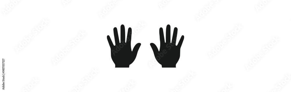People or students with their hands raised flat icon. hands up icon vector illustration People or students with their hands raised flat icon. hands up icon vector illustration