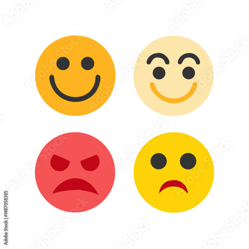 set of smileys