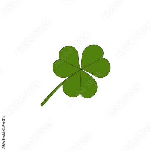 Leaf clover icon vector illustration. Shamrock isolated on white background
