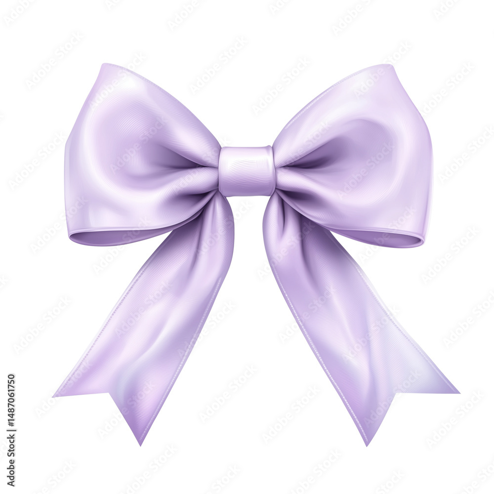 Naklejka premium pink bow isolated on white background