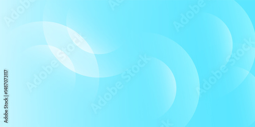 Minimalist banner background, pastel colorful, Light Blue gradations. Circle effect style geometric, abstract background. Vector Illustration eps10