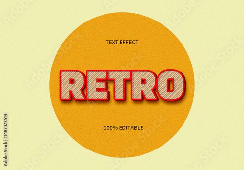 Retro Vibes Text Effect Mockup