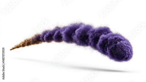 Purple Smudge Mark Isolated on White Background. Generative AI
