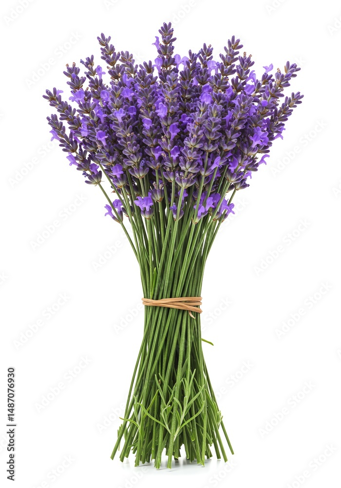 Fototapeta premium Lavender Bouquet: A Serene and Vibrant Floral Still Life